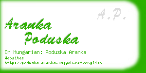 aranka poduska business card